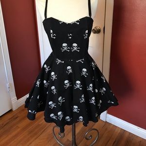 Rocksteady Skull Pin up style dress sz Small